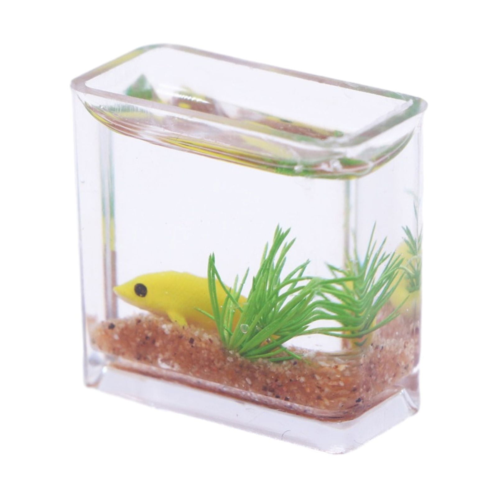 Picture Idea: Walbest Goldfish Bowl Model Realistic Decorative Ornament Miniature
