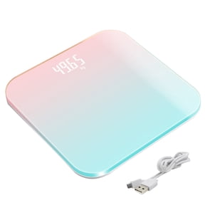 Walbest Gradient Color Home Intelligent Electronic Scale Weight Scale, USB Rechargeable Digital Body Scale Adult Healthy Weight Loss Weighing