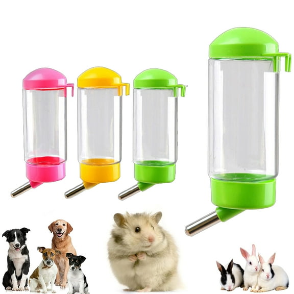 Walbest Hamster Automatic Water Bottle Drinking Feeder Dispenser Bottle 350ML Pet Container for Small Animals Dogs Cats Rabbits, Random Color
