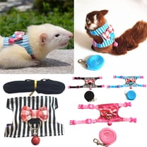 Walbest Hamster Mesh Chest Strap Adjustable Small Animals Harness and Leash Traction Rope, Guinea Pig Rabbit Harness and Leash Fashion Hamster Supplies, Funny Small Pet Walk Comfort Padded Vest
