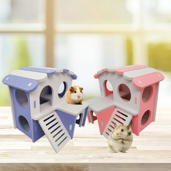 Walbest Hamster Pets Hiding Place,Hamster Hiding House, Snail House,Ladder,Seesaw Suitable for Gerbils,Purple Mouse Chewing Toys,Hamster Cage Accessories