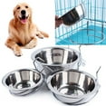 thumbnail image 1 of Walbest Hanging Pet Food Water Bowel, Metal Dog Pet Bowl Cage Crate Non Slip Hanging Food Dish Water Feeder with Hook, for Cat Pet Dog Puppy Crate Cage, 1 of 7