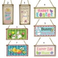 thumbnail image 1 of Walbest Happy Easter Wooden Home Hanging Decor, Easter Bunny Pattern Hanging Decor Sign Decoration, Easter Door Hanger Festival Wall Door Decorative Sign, 1 of 7