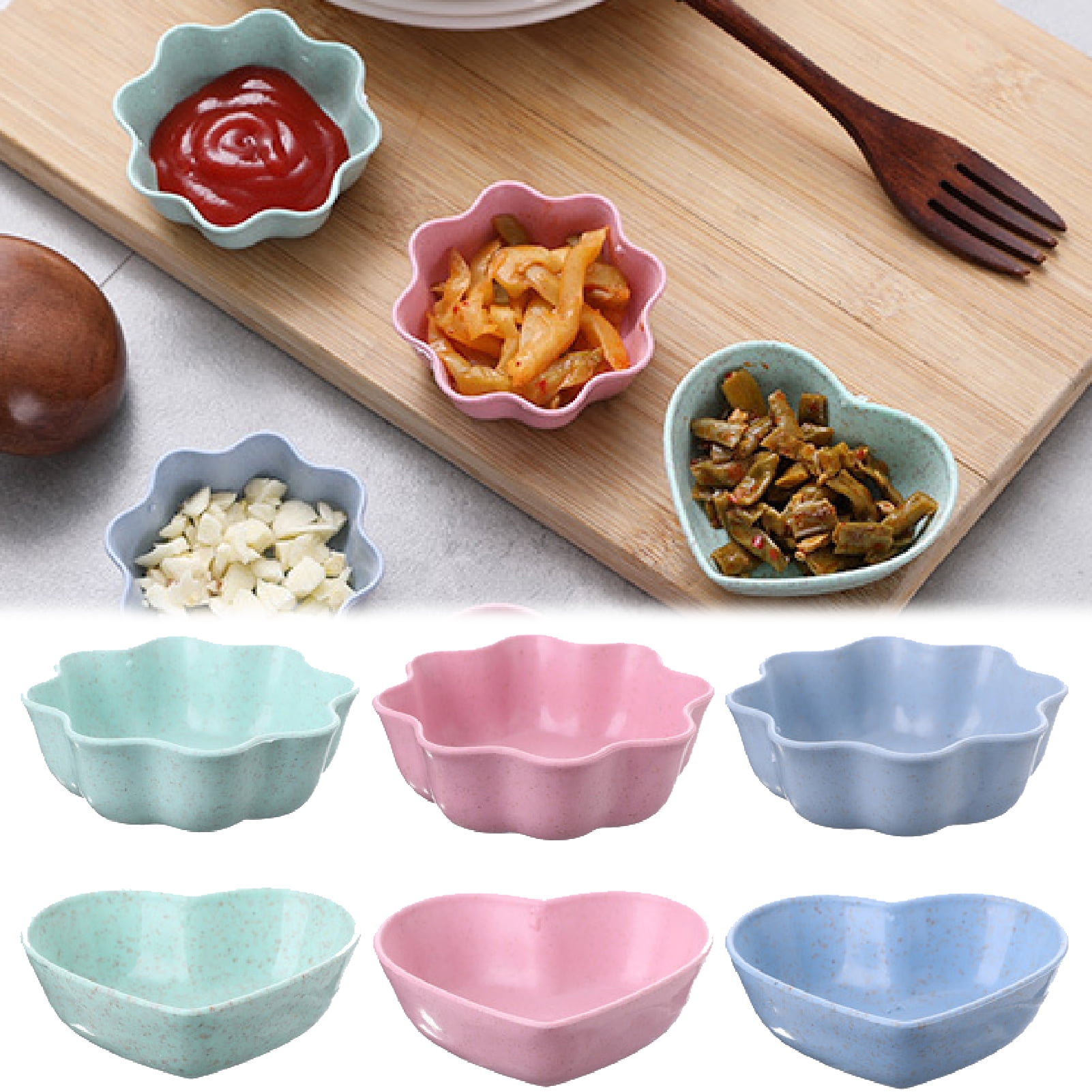 1pc Flower Design Sauce Dish, Creative Flower Shaped Glass Dipping Sauce Cup  For Kitchen