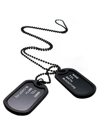 Military Army Tag With Chain, Personalized Double Sided Photo Laser  Engraved Black TAG With Chain, Black Dog Tag 