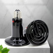 Walbest Infrared Heat Lamp Bulb, 150W Ceramic Heat Emitters Brooder Coop Pet IR Lamp Bulb for Reptile Like Lizard, Tortoise so on, No Light, Black