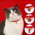 thumbnail image 1 of Walbest Kitten Collar with Bell Cat Collar Style Adjustable Cat Collar with Peaceful Wishes for Kitten Puppy Pet at Christmas Halloween Chinese New Year, 1 of 1