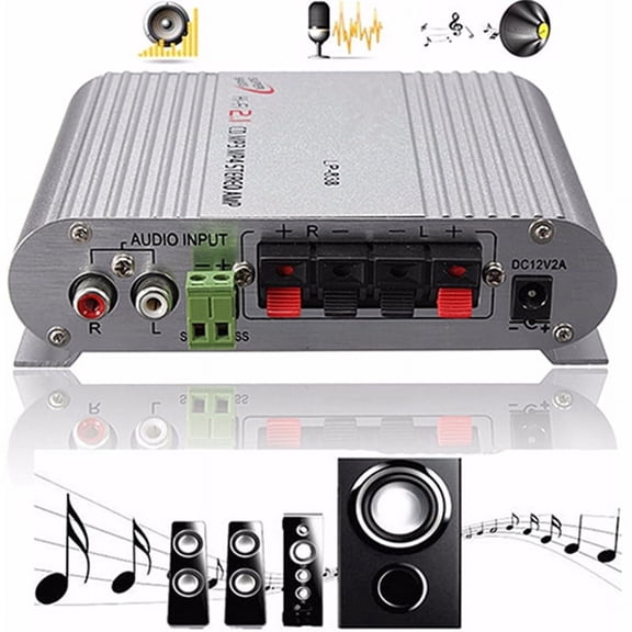Walbest LP 838 Mini HiFi CD MP3 Radio Car Auto Motorcycle Home Audio Stereo Bass Speaker Amplifier Subwoofer Boostrer 12V
