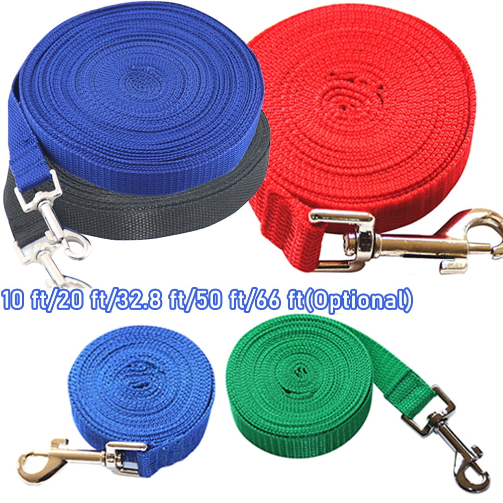 Walbest Long Lead Training Dog Leash, Durable Nylon Rope,  10FT/20FT/32.8FT/50FT/66FT, Small to Large Dogs - Walmart.com