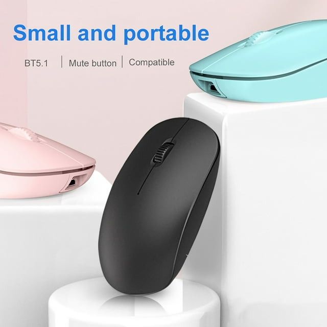 Walbest M108 Wireless Bluetooth Mouse for Mac and PC, Quiet Click Buttons with Slim Comfortable Body, ABS 2.4GHz Mute Wireless Mouse with DPI 1200, Rechargeable Gaming Mouse Computer Accessories