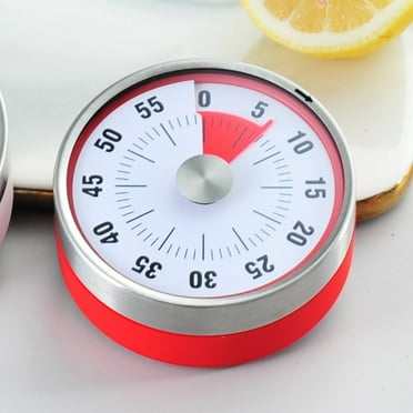Walbest Magnetic Mechanical Kitchen Timer, 60 Minute Visual Countdown Timer with Loud Alarm for Kids and Adults Baking Cooking Steaming Barbecue, Dial Diameter: 3 Inches