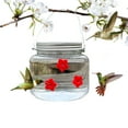 Walbest Mason Jar Hummingbird Feeder Outdoor Hanging Bird Feeder with
