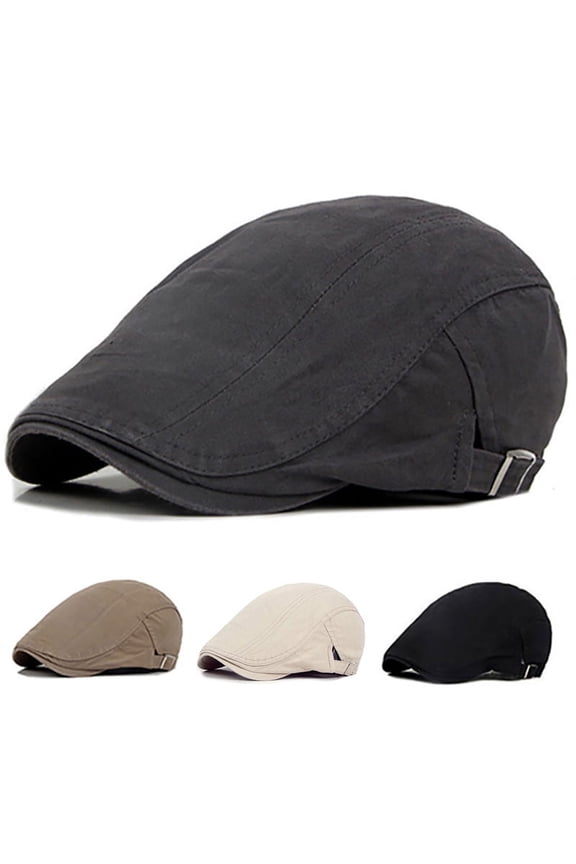 Mens Classic Peaked Cap Cabbie Newsboy Gatsby Cotton Flat Ivy Painter Baker Beret Cap