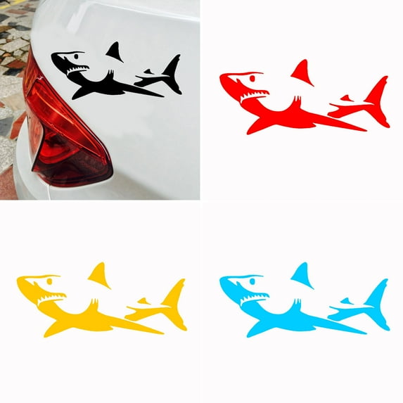 Walbest Motorcycles PET Self-adhesive Cool Shark Reflective Car Stickers Decal Decor Universal