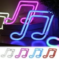 thumbnail image 1 of Walbest Musical Note Shaped Neon LED Light Wall Decoration, USB or Battery Powered Creative Lighting Musical Note Night Light for Bedroom Living Room Girl's Room Decor Bar Party Holiday Gift, 1 of 7