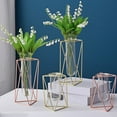 thumbnail image 1 of Walbest Nordic Modern Wrought Iron Holder & Glass Vase Test Tube Set, Creative Hydroponic Flower Pot Home Office Desktop Ornament, 1 of 7