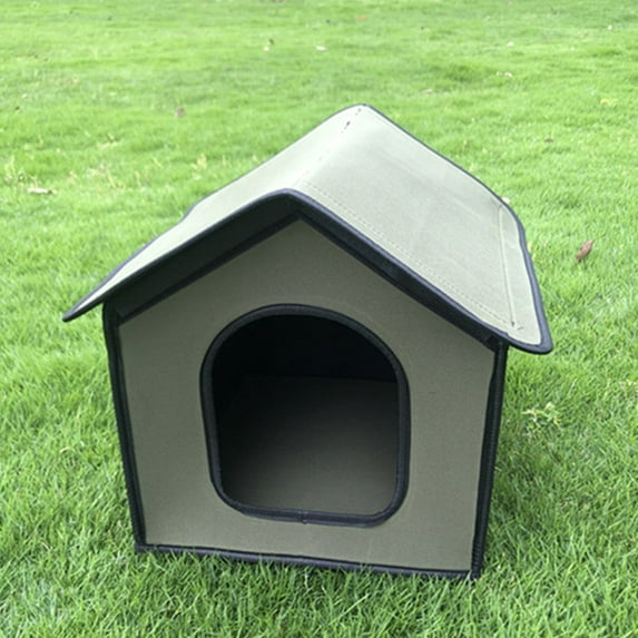 Walbest Outdoor Cat House Weatherproof for Winter, Collapsible Warm Cat Houses for Outdoor/Indoor Cats, Easy to Assemble Dog House for Small Dogs