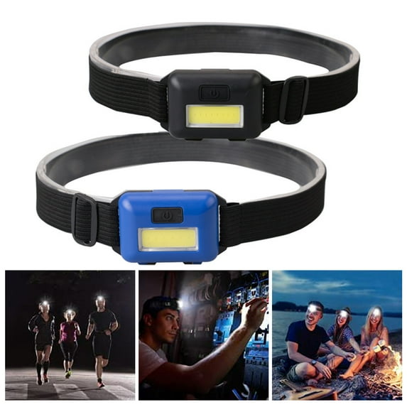 Walbest Outdoor Mini Headlamp, Portable Headlight for Adults, Super Bright Ultra-Light, Head Light Work Flashlight with 3 Modes, Headlamp for Camping Fishing Hunting Outdoors (Battery Not Included)