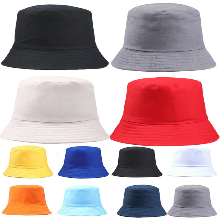 Walbest Outdoor Round Sunhat Sun hat Fishing Hat, Portable Solid Color  Folding Fisherman Summer Men Women Beach Festival Sun Cap Bucket Cap 