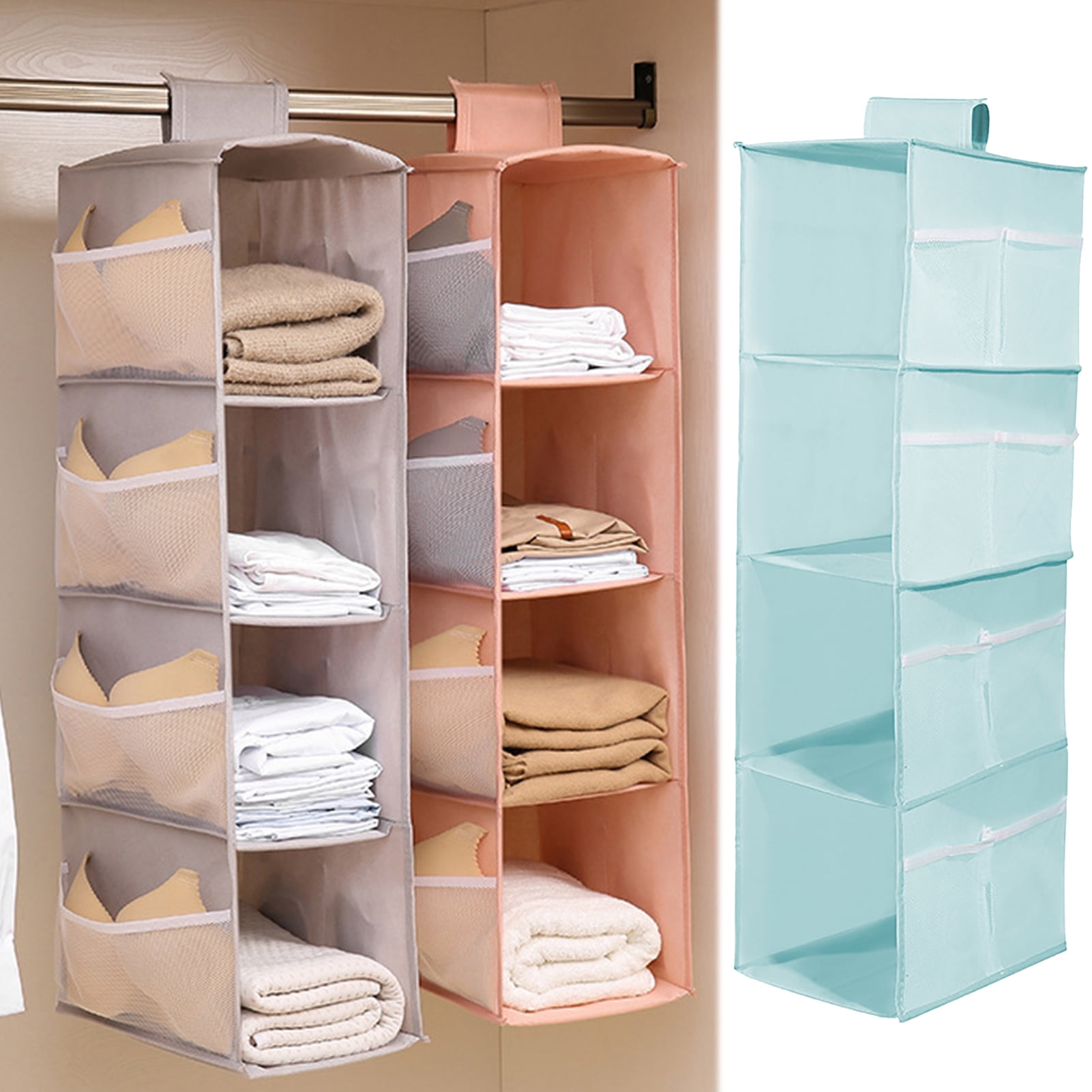 Walbest Oxford Cloth Storage Hanging Bag Washable Multilayer Foldable ...