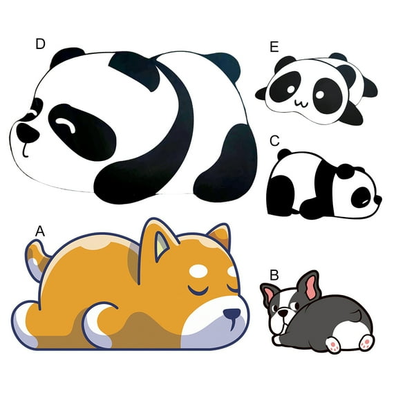 Walbest Panda Dog Shaped Rubber Bath Mat Non-slip Quick Drying Cartoon Animal Shower Rug for Bathroom, 23.6" x 15.8"