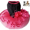 thumbnail image 1 of Walbest Pet Blingbling Tutu Dress Red & Black Lace Dog Skirt Small Cats/Dogs Clothes(XS), 1 of 5