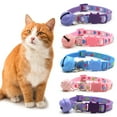 thumbnail image 1 of Walbest Pet Cat Collars with Bell Soft Adjustable Kitten Collars Cute Printed Pet Collars for Small Cat Kitten Puppy, 1 of 7