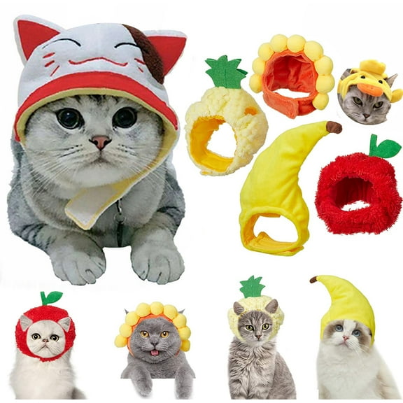 Walbest Pet Cute Hat Cat Hat Cute Red Apple Cap Party Costume Accessories Headwear for Cat Kitten Puppy Pet, Animal Safe Materials and Adjustable
