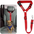 thumbnail image 1 of Walbest Pet Dog Cat Seat Belts, Car Headrest Restraint Adjustable Safety Leads Vehicle Seatbelt Harness Red, 1 of 7
