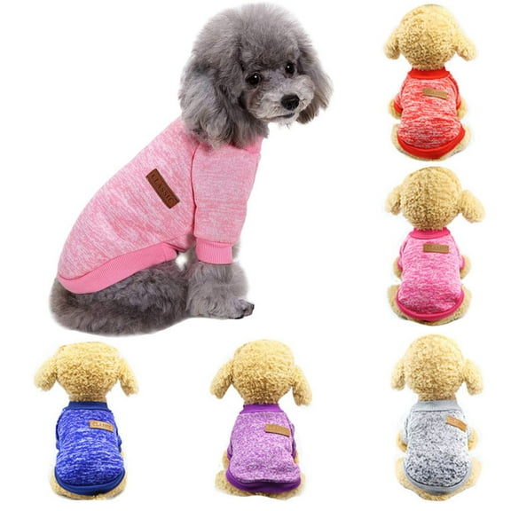 Walbest Pet Dog Classic Knitwear Sweater Warm Winter Puppy Pet Coat Soft Sweater Clothing for Small Dogs (XS, Grey)
