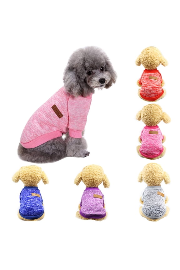 Pet Dog Classic Knitwear Sweater Warm Winter Puppy Pet Coat Soft Sweater Clothing for Small Dogs (XS, Red)