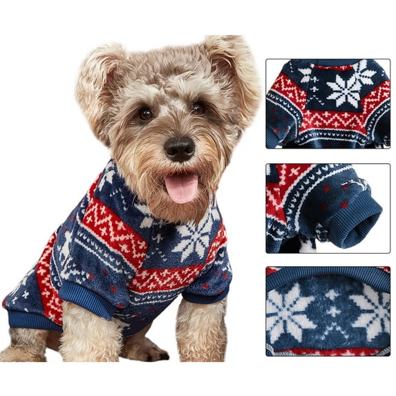 Walbest Pet Dog Clothes Knitwear Dog Sweater Soft Thickening Warm Pup Dogs Winter Knitwear Jacket for Cold Weather