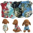 thumbnail image 1 of Walbest Pet Summer T-Shirts Hawaii Style Floral Dog Shirt Hawaiian Printed Pet T-Shirts Breathable Cool Clothes Beach Seaside Puppy Shirt Sweatshirt for Small Puppy (L Size), 1 of 7
