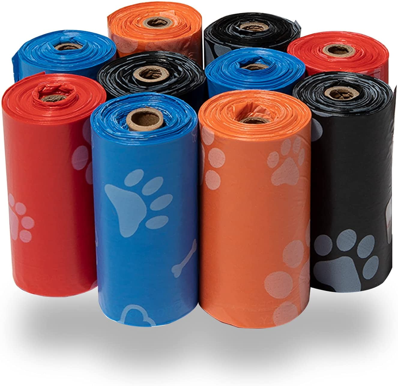 Walbest Pet Supplies Dog Poop Bags for Waste Refuse Cleanup, Doggy Roll Replacements for Outdoor Puppy Walking and Travel, Leak Proof and Tear Resistant, Random Color, 2 Rolls/30Pcs Bags