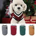 thumbnail image 1 of Walbest Pet Vest knitted V-neck Warm Sweater Soft Fashion Cool college Campus Style Pet Dog Cat Clothes, 1 of 7