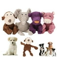 thumbnail image 1 of Walbest Plush Dog Toy, Squeaky Interactive Puppy Dog Toys with Crinkle Paper, Durable Chew Toys for Small and Medium Dogs with Elephant Shape (Pink), 1 of 7