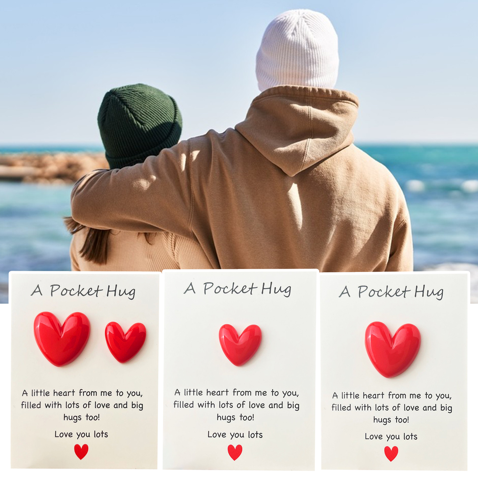Little Pocket Hug A Forma Di Ranocchio: Portafortuna Con Biglietto D'auguri 'Thinking Of You', Pensiero Carino Per Lui E Lei