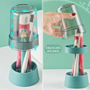 Walbest Portable 2 in 1 Travel Toothbrush Cup Storage Holder, Compact PP Bathroom Toothbrush Toothpaste Storage Rack