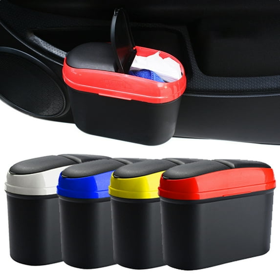 Walbest Portable Car Auto Vehicle Door Mount Garbage Trash Bin Waste Can