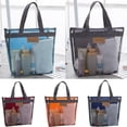 thumbnail image 1 of Walbest Portable Shower Mesh Caddy Bag Quick Dry Hanging Toiletry Bath Organizer, Travel Beach Zipper Cosmetic Tote Handbag, 1 of 7