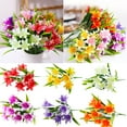 thumbnail image 1 of Walbest Potted Plant Artificial Plastic Lily Simulation Flowers, Photo Props Wedding Home Decoration, Table Simulation Flower Decor, 1 of 7