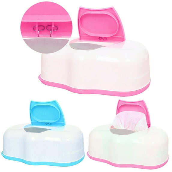 Walbest Press Pop-up Baby Wipes Wet Case Holder Tissue Box, For Home/Office/Car