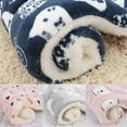 thumbnail image 1 of Walbest Puppy Blanket Cute Prints Pet Cushion Anti-Slip Pet Bed Small Dog Cat Bed Soft Warm Sleep Mat, 1 of 6