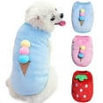 thumbnail image 1 of Walbest Puppy Clothes for Dogs Boy Girl Winter Warm Sweaters Strawberry Ice Cream Decoration Vest Flannel Pet Costume Cut Soft Pet Apparel for Puppy Kitten Pig Rabbit Ferret, 1 of 7