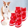 thumbnail image 1 of Walbest Puppy Cute Cozy Warm Anti Slip Waterproof Winter Boots for Small Medium Dogs Pets Cats Velcro Thicken Fleece Snow Shoes, 1 of 7