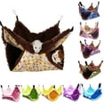 thumbnail image 1 of Walbest Rat Double Hammock, Ferret Bunkbed Warm Fleece Hanging Bed Pet Cage Accessories Toys for Sugar Glider Degu Guinea Pig Gerbil Chinchilla Squirrel Hamster Mouse Mice, Yellow(13.7x13.7 in), 1 of 7