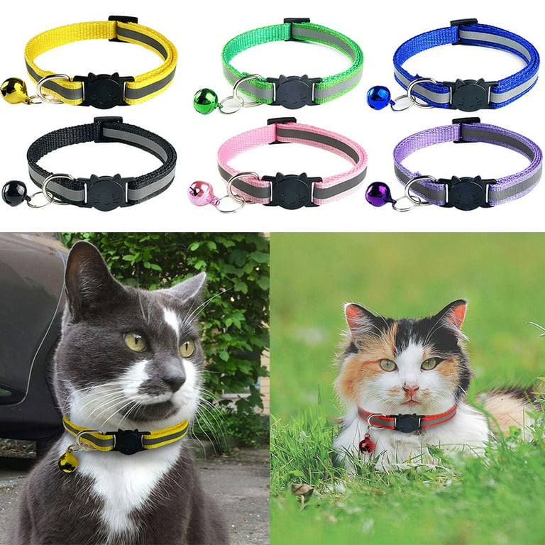 Reflective Adjustable Cat Collar with Bell
