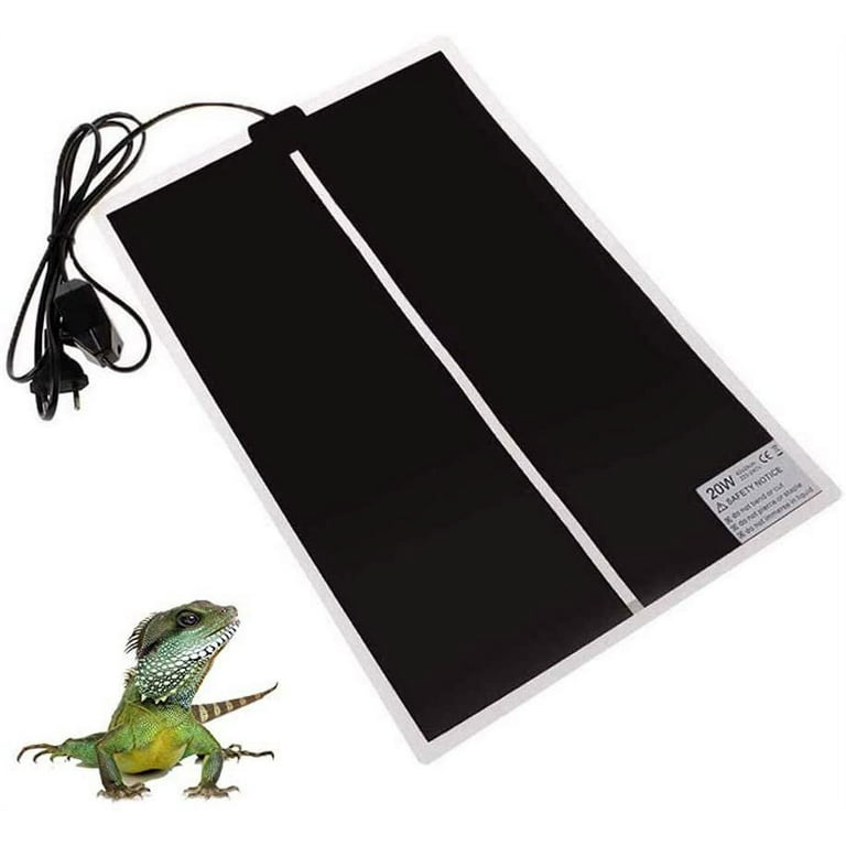 Walbest Reptile Heating Pad 20W Waterproof Reptile Heat Pad Under Tank Terrarium with Temperature Control Safety Adjustable Reptile Heat Mat for