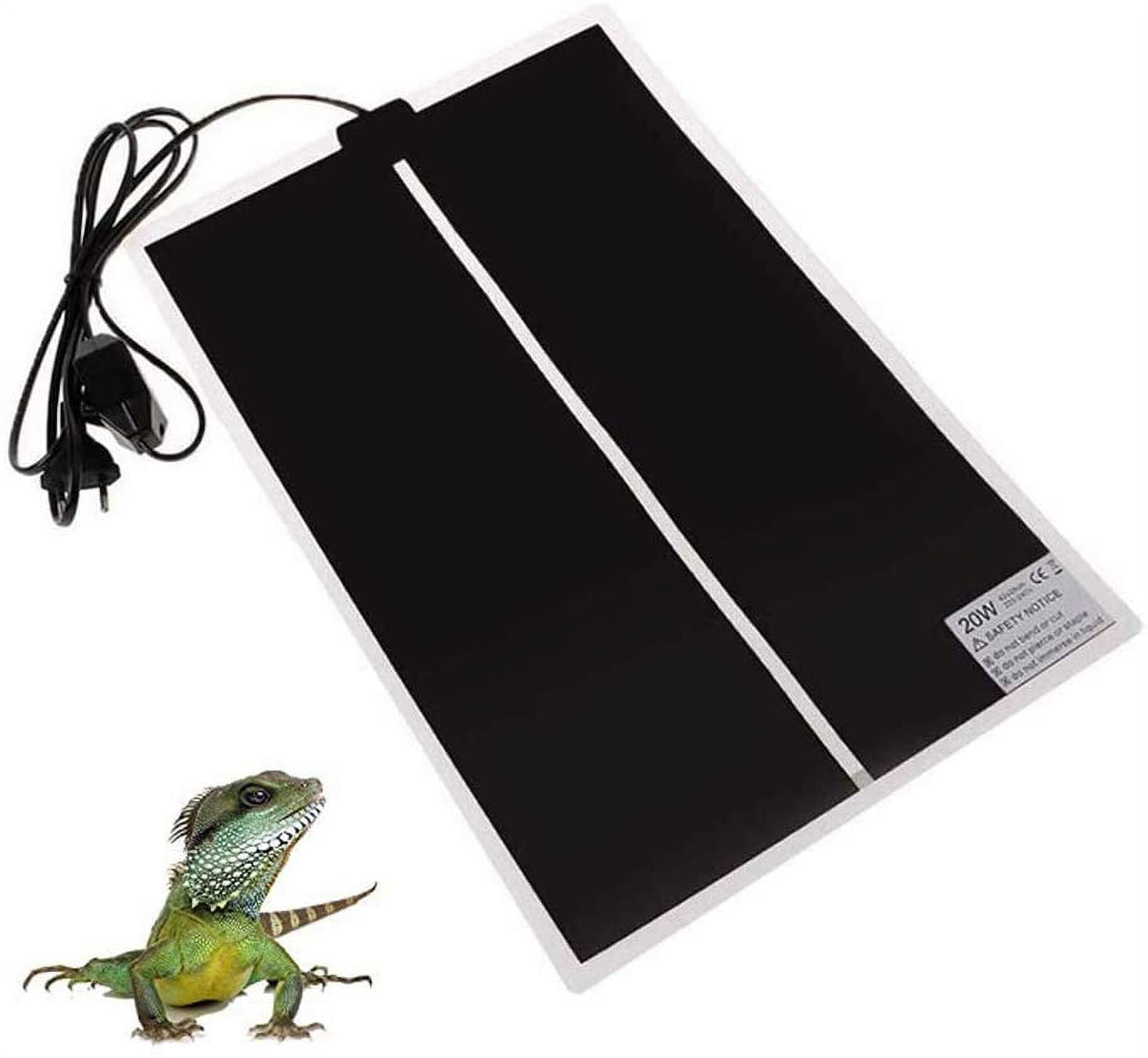 Image showcasing Walbest Reptile Heating Pad, 20W Waterproof Reptile Heat Pad Under Tank ...