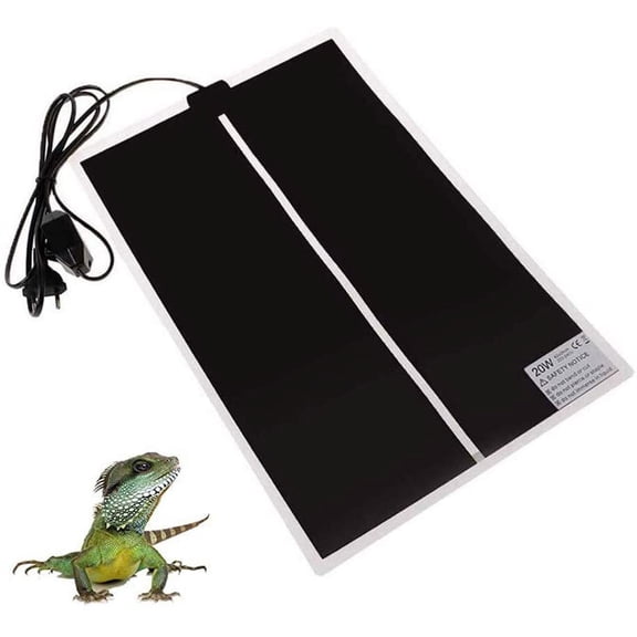 Walbest Reptile Heating Pad, 20W Waterproof Reptile Heat Pad Under Tank Terrarium with Temperature Control, Safety Adjustable Reptile Heat Mat for Turtle, Tortoise, Snakes, Lizard, Gecko (US Plug)